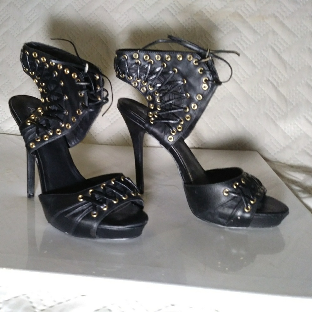 NEW Aldo black leather high heels Shoes 7.5